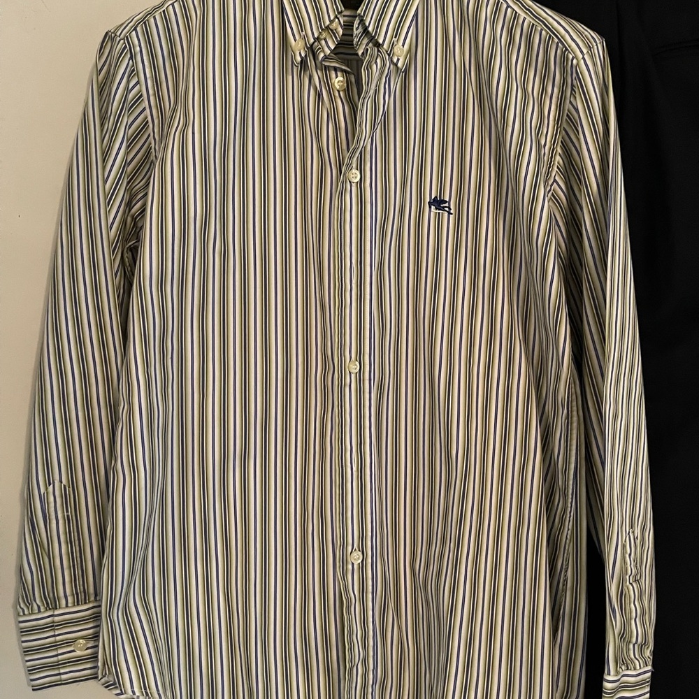 Etro Multicolor Striped Button-Down Shirt